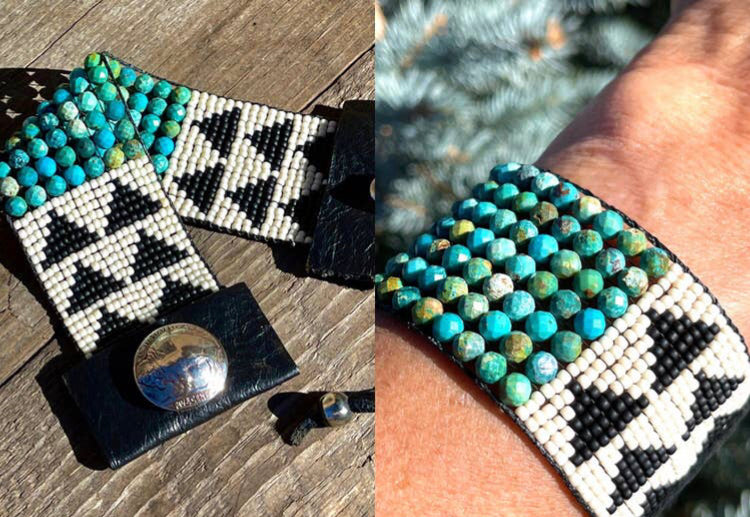 Leather Cuff Bracelet With Old Pawn Turquoise and Vintage Western Belt  Navajo Old Pawn Turquoise Cuff Bracelet Roca Jewelry Designs - Etsy |  Turquoise bracelet cuff, Leather cuffs bracelet, Leather cuffs